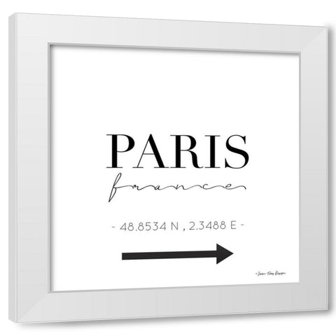 Paris Sign White Modern Wood Framed Art Print by Seven Trees Design