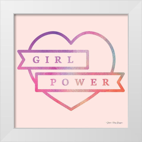 Girl Power IV White Modern Wood Framed Art Print by Seven Trees Design