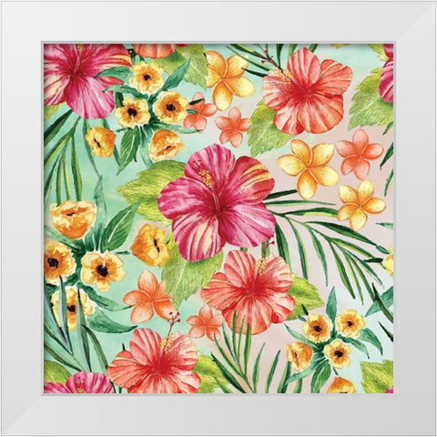 The Tropical Life I White Modern Wood Framed Art Print by Seven Trees Design