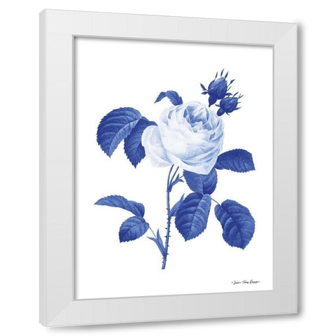 Blue Botanical I White Modern Wood Framed Art Print by Seven Trees Design