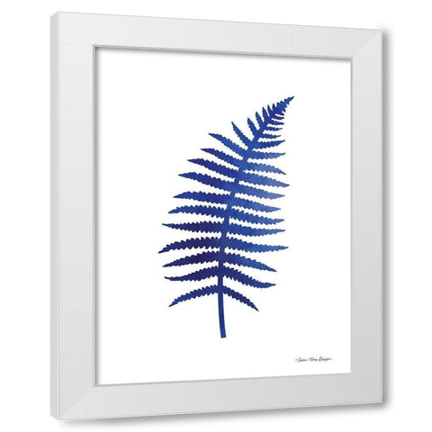 Watercolor Blue Paint I White Modern Wood Framed Art Print by Seven Trees Design