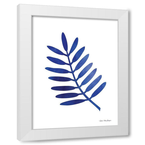 Watercolor Blue Paint II White Modern Wood Framed Art Print by Seven Trees Design