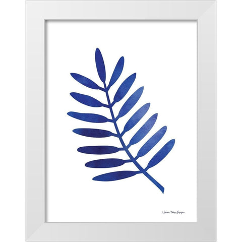 Watercolor Blue Paint II White Modern Wood Framed Art Print by Seven Trees Design