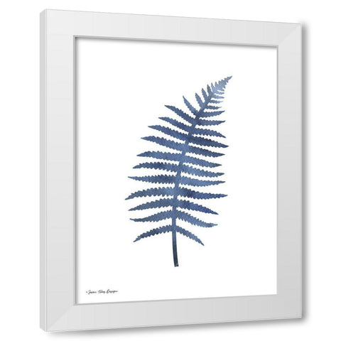 Watercolor Blue Paint III White Modern Wood Framed Art Print by Seven Trees Design