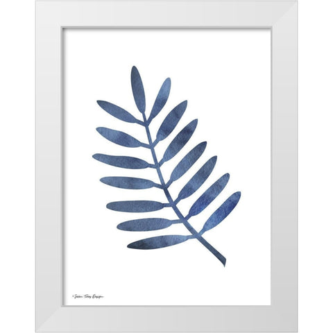 Watercolor Blue Paint IV White Modern Wood Framed Art Print by Seven Trees Design