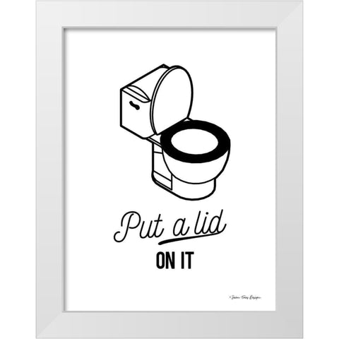 Put a Lid on It White Modern Wood Framed Art Print by Seven Trees Design