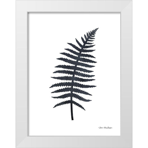 Watercolor Black Plant I    White Modern Wood Framed Art Print by Seven Trees Design