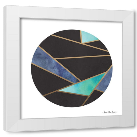 Abstract Circles I White Modern Wood Framed Art Print by Seven Trees Design