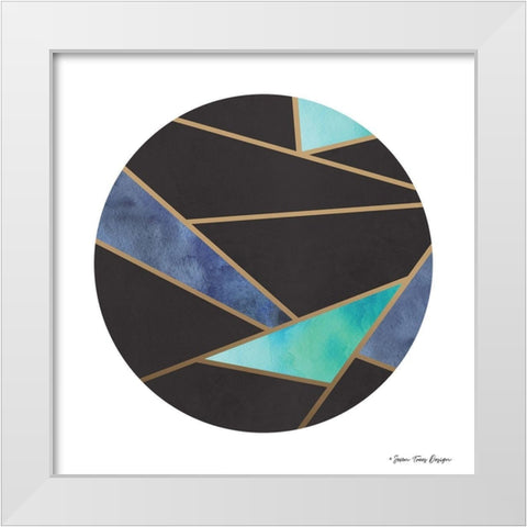 Abstract Circles I White Modern Wood Framed Art Print by Seven Trees Design