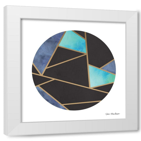 Abstract Circles II White Modern Wood Framed Art Print by Seven Trees Design