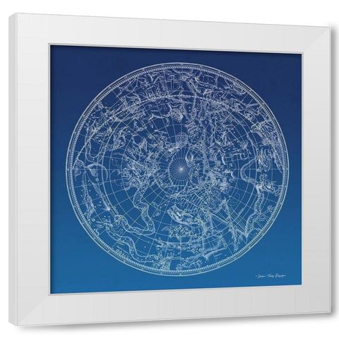 Constellations Map I White Modern Wood Framed Art Print by Seven Trees Design
