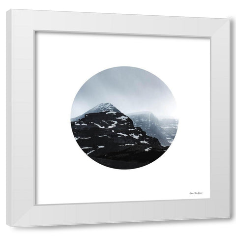 Snow Mountains White Modern Wood Framed Art Print by Seven Trees Design