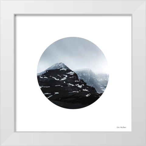 Snow Mountains White Modern Wood Framed Art Print by Seven Trees Design