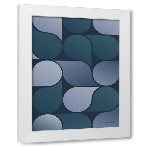 Geometric Loop White Modern Wood Framed Art Print by Seven Trees Design