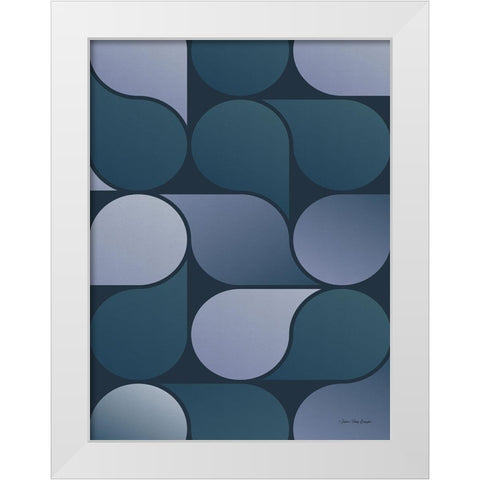 Geometric Loop White Modern Wood Framed Art Print by Seven Trees Design