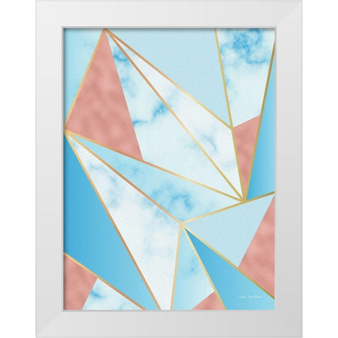 Geometric Sky White Modern Wood Framed Art Print by Seven Trees Design