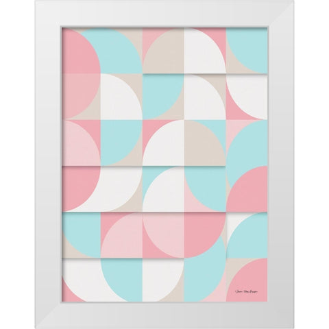 The Scandinavian Geometry White Modern Wood Framed Art Print by Seven Trees Design