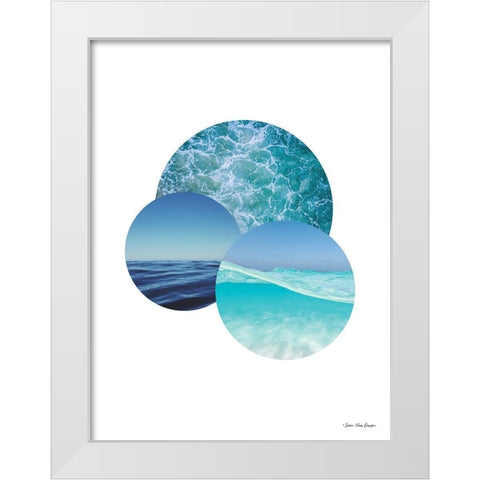 Plante Oceans White Modern Wood Framed Art Print by Seven Trees Design