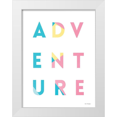 Adventure in Colors       White Modern Wood Framed Art Print by Seven Trees Design