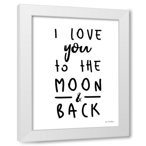 To the Moon    White Modern Wood Framed Art Print by Seven Trees Design