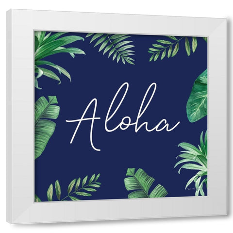 Aloha White Modern Wood Framed Art Print by Seven Trees Design