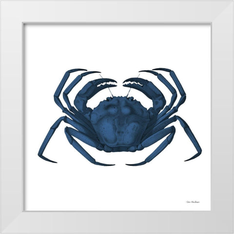 Blue Sea Life I White Modern Wood Framed Art Print by Seven Trees Design