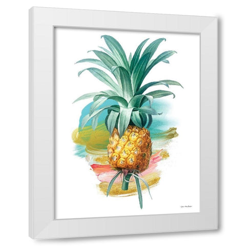 Pineapple I White Modern Wood Framed Art Print by Seven Trees Design
