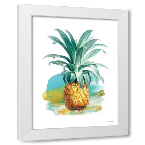 Pineapple II White Modern Wood Framed Art Print by Seven Trees Design