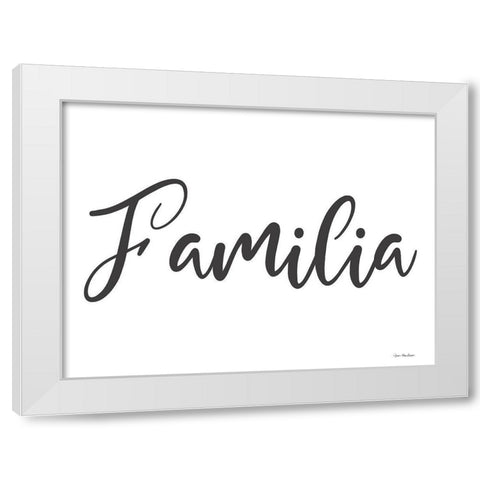 Spanish Family White Modern Wood Framed Art Print by Stellar Design Studio