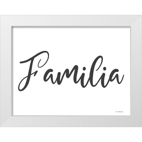 Spanish Family White Modern Wood Framed Art Print by Stellar Design Studio