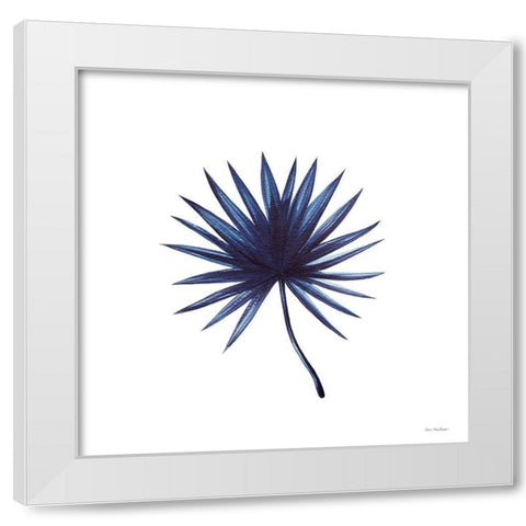 Watercolor Blue Leaf II White Modern Wood Framed Art Print by Seven Trees  Design