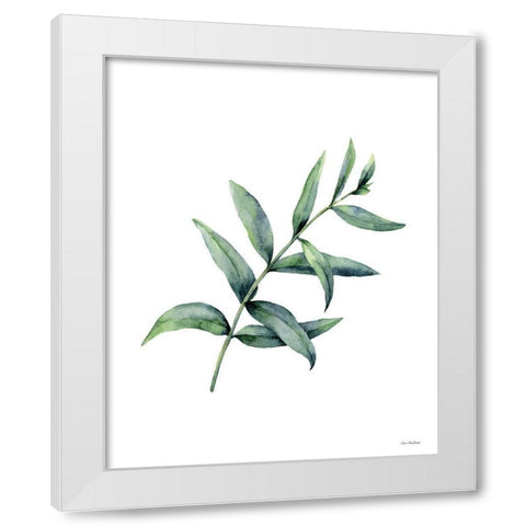 Eucalyptus V White Modern Wood Framed Art Print by Seven Trees Design