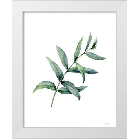 Eucalyptus V White Modern Wood Framed Art Print by Seven Trees Design
