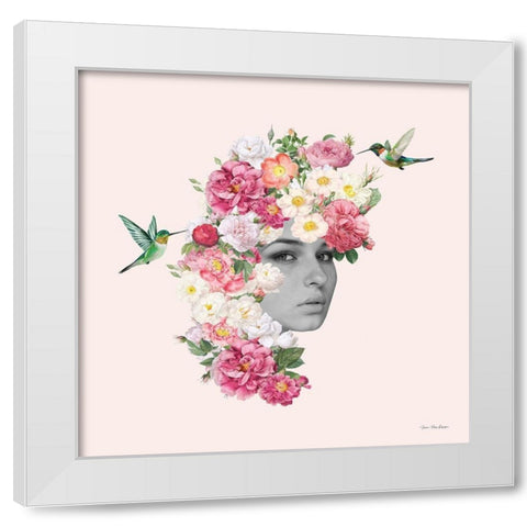 Flower Girl I White Modern Wood Framed Art Print by Seven Trees Design