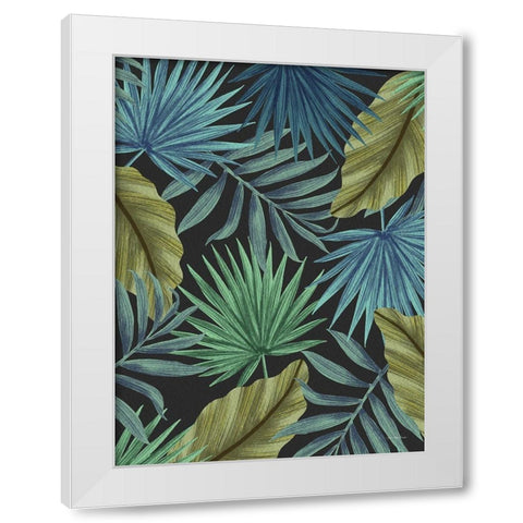 Tropical Leaves I White Modern Wood Framed Art Print by Seven Trees Design