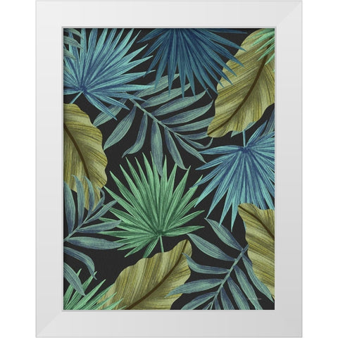 Tropical Leaves I White Modern Wood Framed Art Print by Seven Trees Design