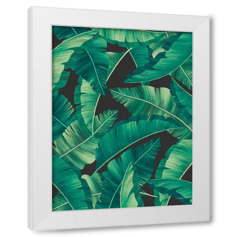 Tropical Leaves II White Modern Wood Framed Art Print by Seven Trees Design