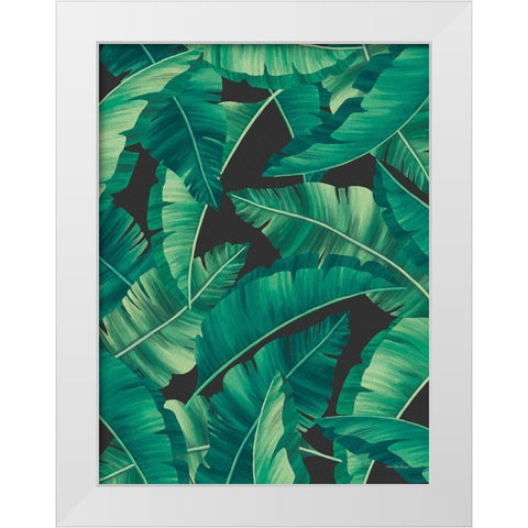 Tropical Leaves II White Modern Wood Framed Art Print by Seven Trees Design