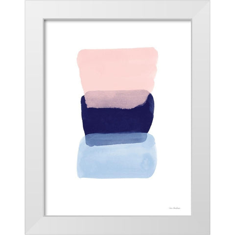 Color Strokes White Modern Wood Framed Art Print by Seven Trees Design