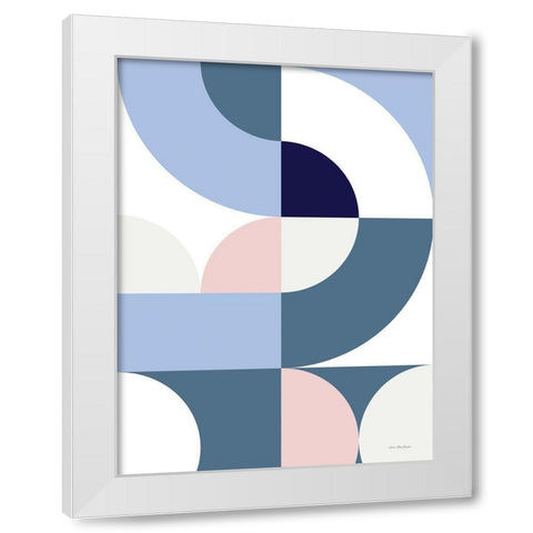 Scandinavian Geometry White Modern Wood Framed Art Print by Seven Trees Design