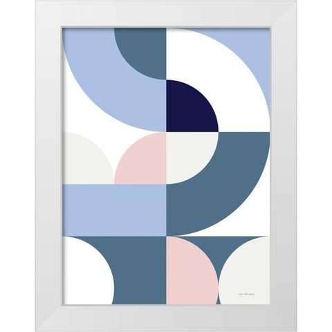 Scandinavian Geometry White Modern Wood Framed Art Print by Seven Trees Design