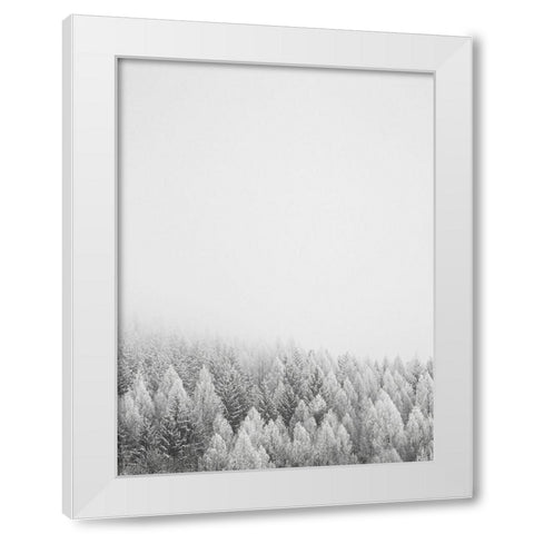 The White Forest   White Modern Wood Framed Art Print by Seven Trees Design