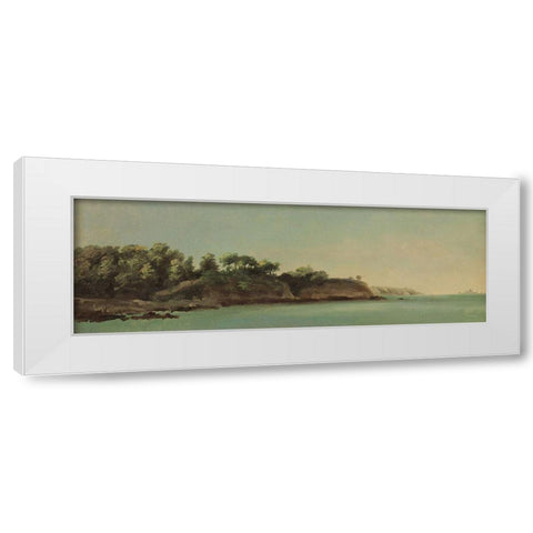 Vintage Landscape   White Modern Wood Framed Art Print by Seven Trees Design