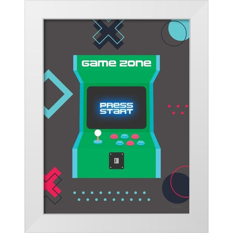 Game Zone     White Modern Wood Framed Art Print by Seven Trees Design