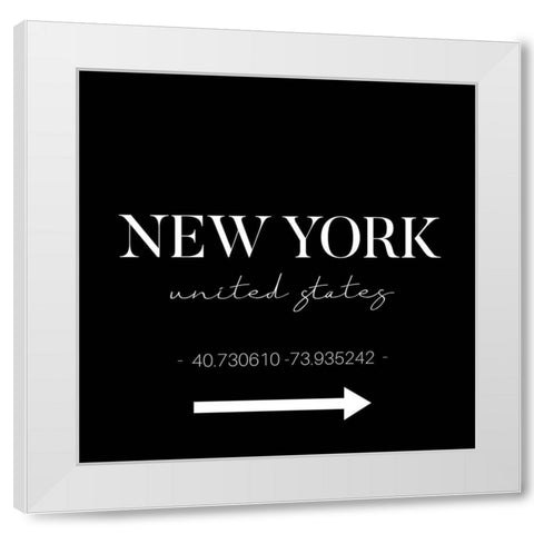 New York Sign    White Modern Wood Framed Art Print by Seven Trees Design