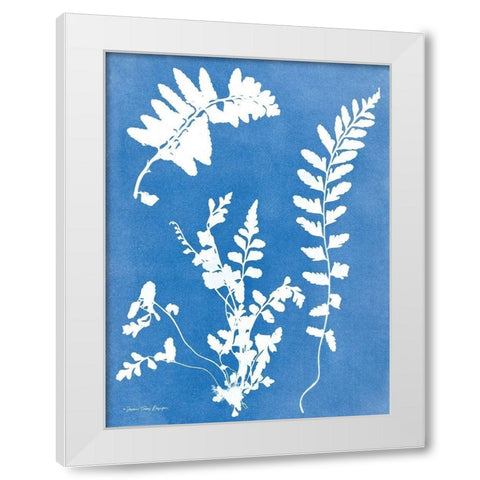 Blue Botanical II White Modern Wood Framed Art Print by Seven Trees Design