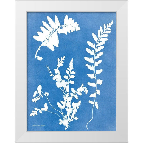 Blue Botanical II White Modern Wood Framed Art Print by Seven Trees Design