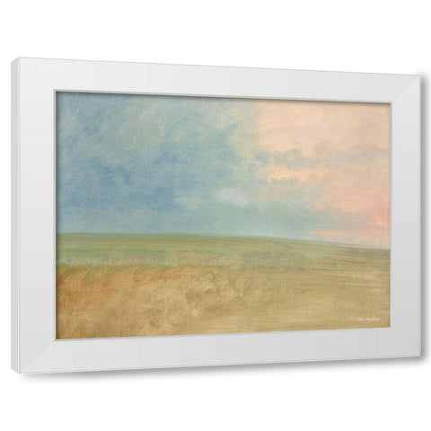 Peaceful Field White Modern Wood Framed Art Print by Seven Trees Design