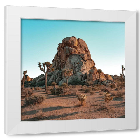 Mountain in the Desert White Modern Wood Framed Art Print by Seven Trees Design