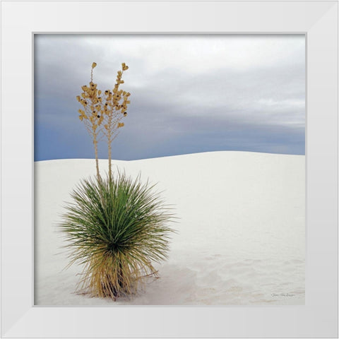 Botanic Dunes White Modern Wood Framed Art Print by Seven Trees Design